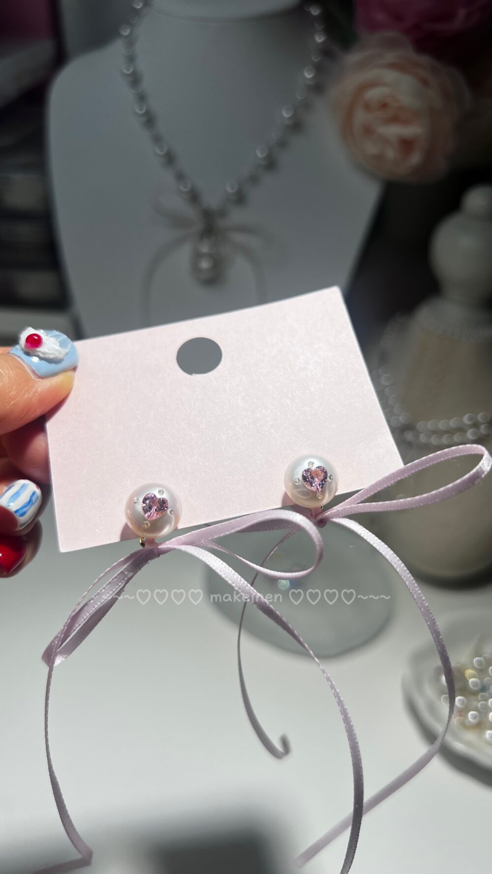 Bow Heart Earrings 2 scaled