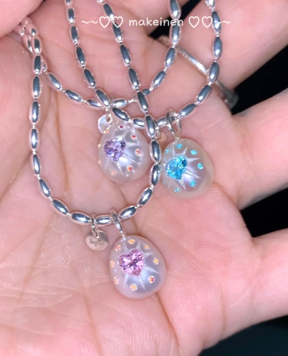 Enamel Sweetheart Egg Necklace 9