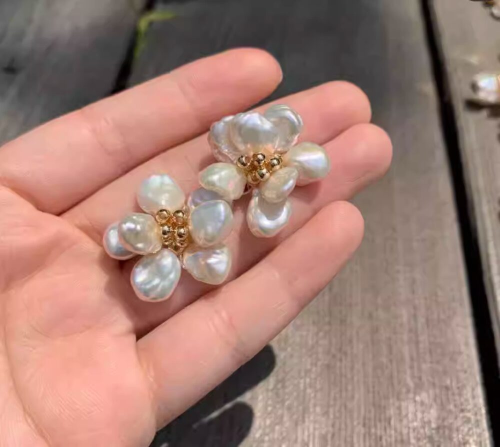 Natural Baroque Petal Pearls 4