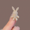 Cute 3D Rabbit Brooch in Champagne Gold4