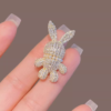 Cute 3D Rabbit Brooch in Champagne Gold5