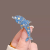 Dreamy Blue Crystal Dolphin Brooch1
