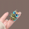 Enamel Painted Owl Brooch3
