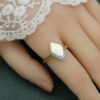 Free form Baroque Pearl Ring with Hollow Openwork Band4