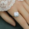 Free form Baroque Pearl Ring with Hollow Openwork Band5