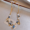 Celestial Pearl Necklace – Moon Star Teardrop Pendant6