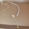 Dangling Butterfly Pearl Necklace2