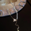 Dangling Butterfly Pearl Necklace4