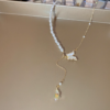 Dangling Butterfly Pearl Necklace5
