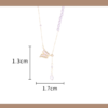 Dangling Butterfly Pearl Necklace6