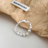 Hammered Sterling Silver Ring with Baroque Pearl5