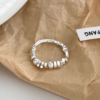 Hammered Sterling Silver Ring with Baroque Pearl6
