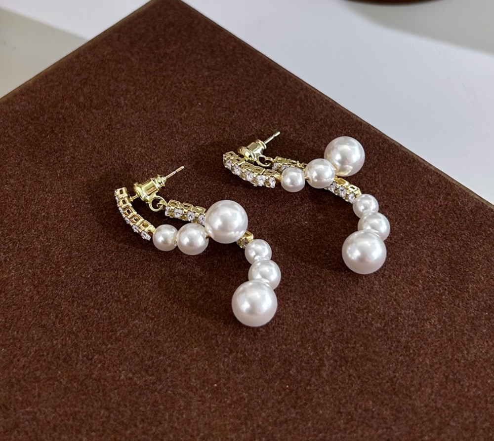 Long Pearl Drop Earrings2